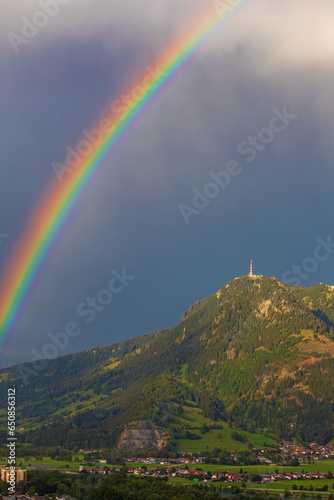 Grünten - Regenbogen - Allgäu - Sender - September photo