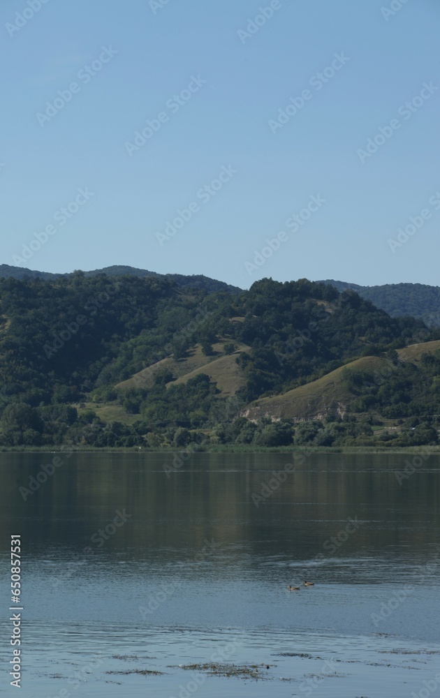 Landscape of mountains and lakes