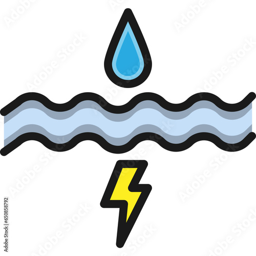 water power color style icons