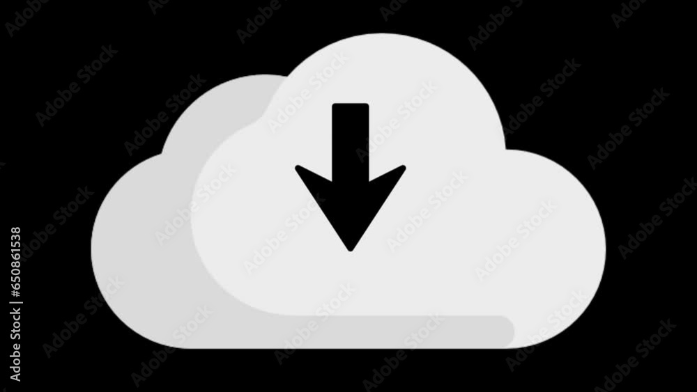 Cloud Download button icon. file downloading concept motion background. e_1173 Cloud Download button icon. file downloading concept motion background. e_1173