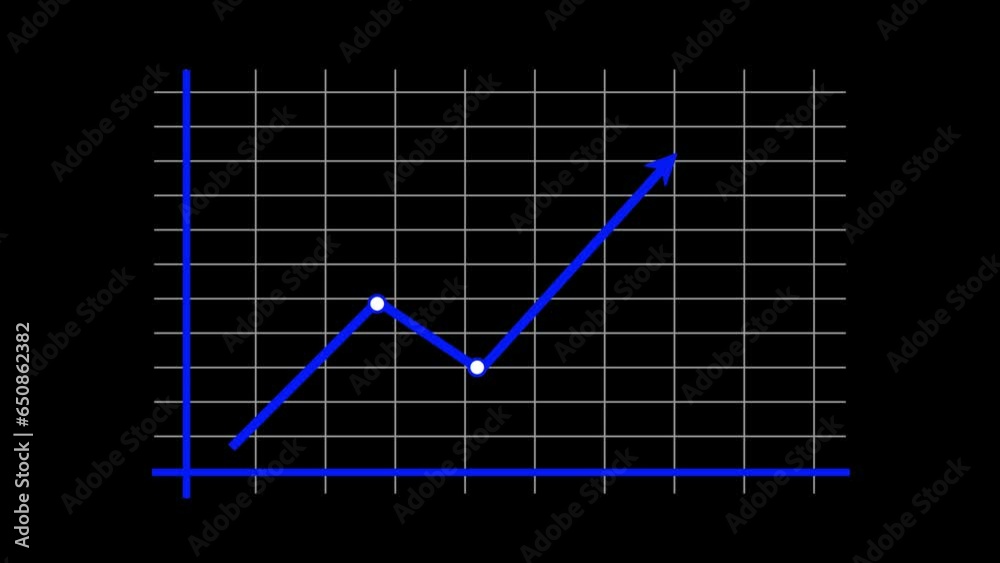 4k Business Growth And Success Arrow,rising arrow. Business graph chart animation. e_1135
