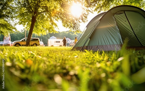 Camping tent in a sunny day...
