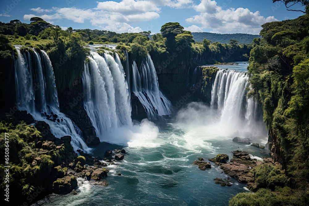 Fototapeta premium Iguazu Falls - one of the largest series of waterfalls in the world. 