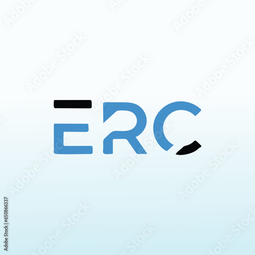 Letter ERC vector logo design