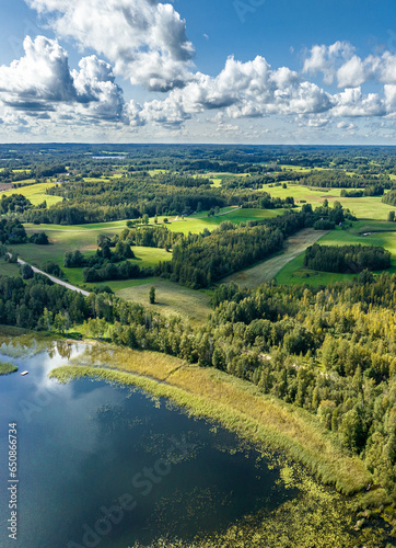 Bay Lake Sivers. Nature of Latvia, Latgale.