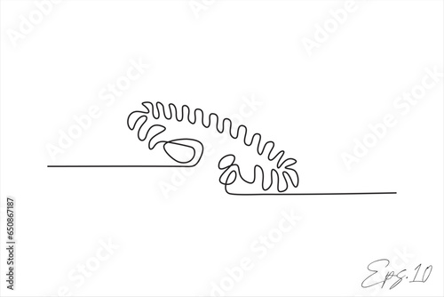 bracelet continuous line art vector illustration
