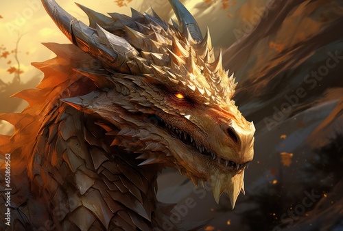 Realistic dragon animal