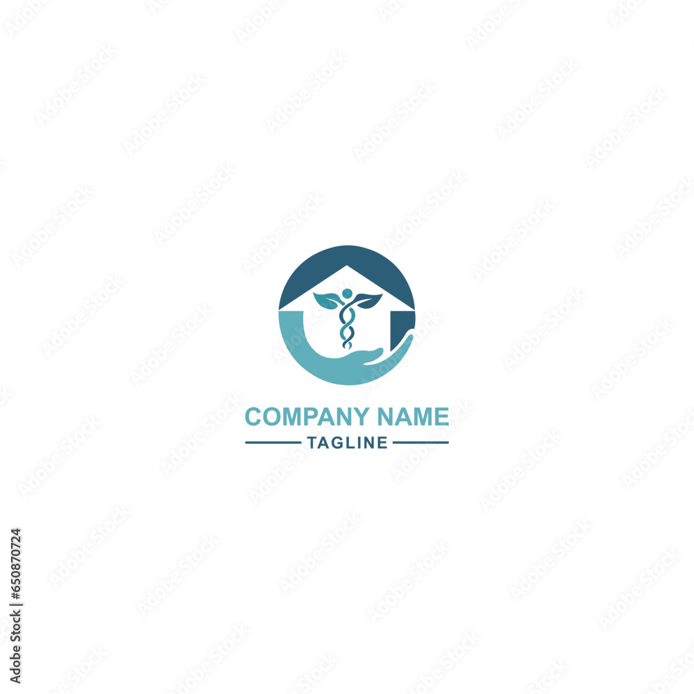 Naklejka premium Medical House Logo Template Design Vector and health home logo