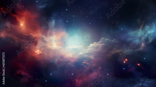 Vibrant cosmic nebula with stars in the night sky, embodying the wonders of space, astronomy, and the background of a supernova wallpaper