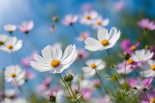 Background with delicate spring flowers
