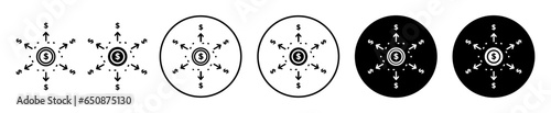 Hedge fund icon. Financial Investment in stock market risk control or management skill or technique symbol set. Portfolio hedging strategy for investor and trader vector sign. Position hedge icon. 