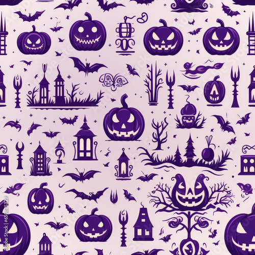 Halloween cartoon simple minimalistic pattern