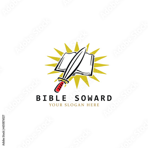 bible holy church logo design vector