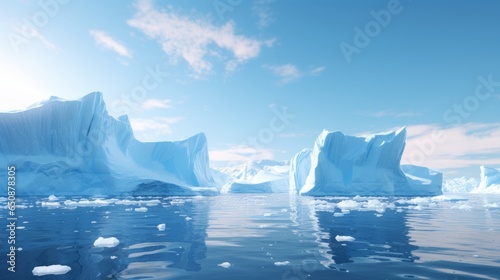 A majestic iceberg floating in the vast ocean