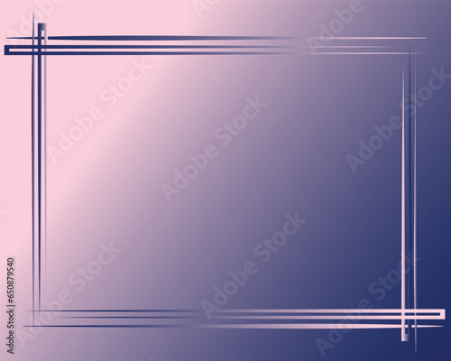 Vector illustration of a rectangle frame with a blank space for custom text, purple background