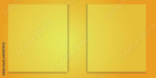 Vector of a yellow background divided into two sections