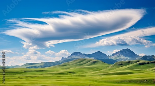Bridger Mountains: A Majestic Landscape of Sky, Mountains, and Valleys near Bozeman, Montana photo