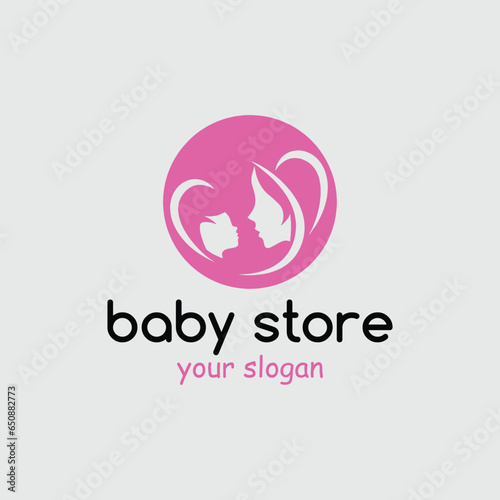 baby care store logo design vector