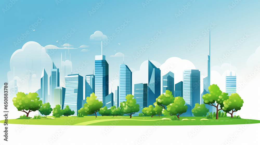 Fototapeta premium Urban landscape with modern buildings