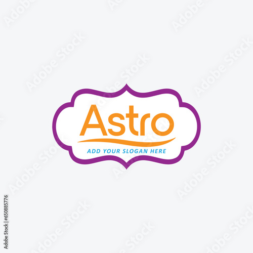 astro space technology logo design vector