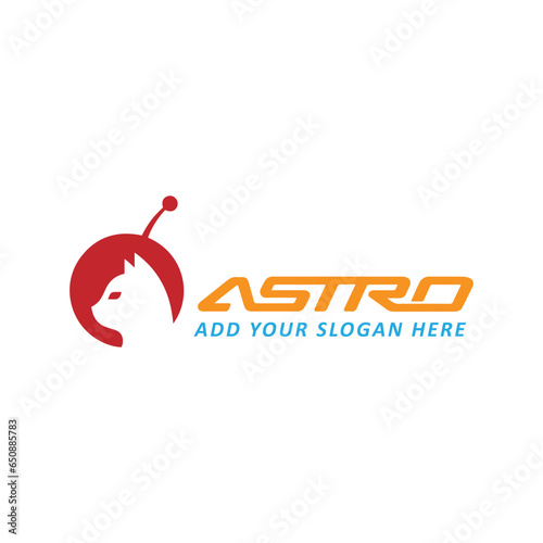 astro space technology logo design vector