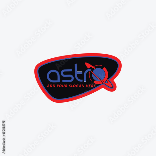 astro space technology logo design vector
