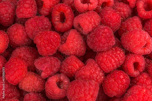raspberries are shown in this close - up shot