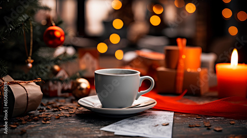 A cup of coffee for Christmas or New Year s morning.