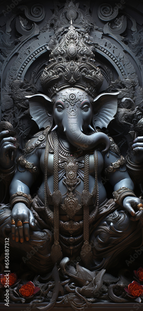Indian God Ganesha. Ai generative