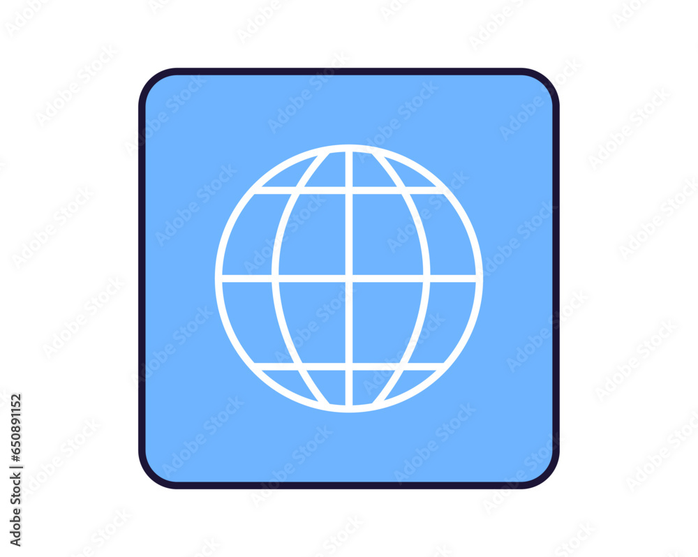 Click to go to website or internet line art icon. Vector illustration Click to go to website or internet line art icon. Vector illustration
