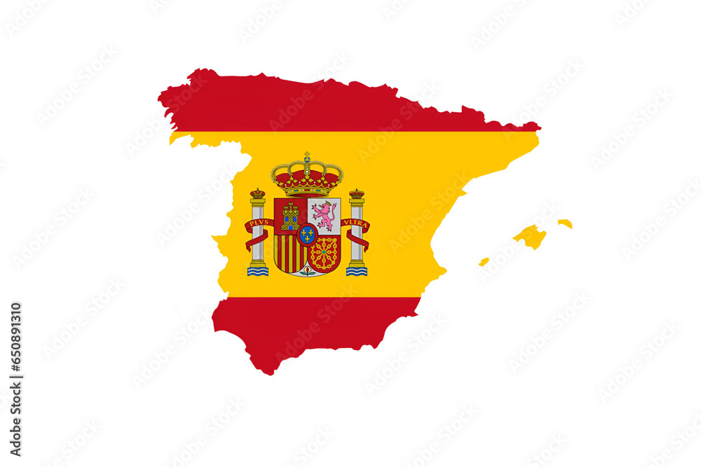 Fototapeta premium Spain flag map vector illustration design 