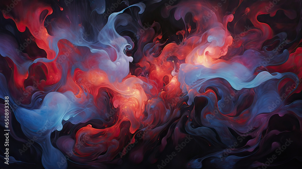 Crimson flames dancing on a canvas of black opal. AI generative Crimson flames dancing on a canvas of black opal. AI generative