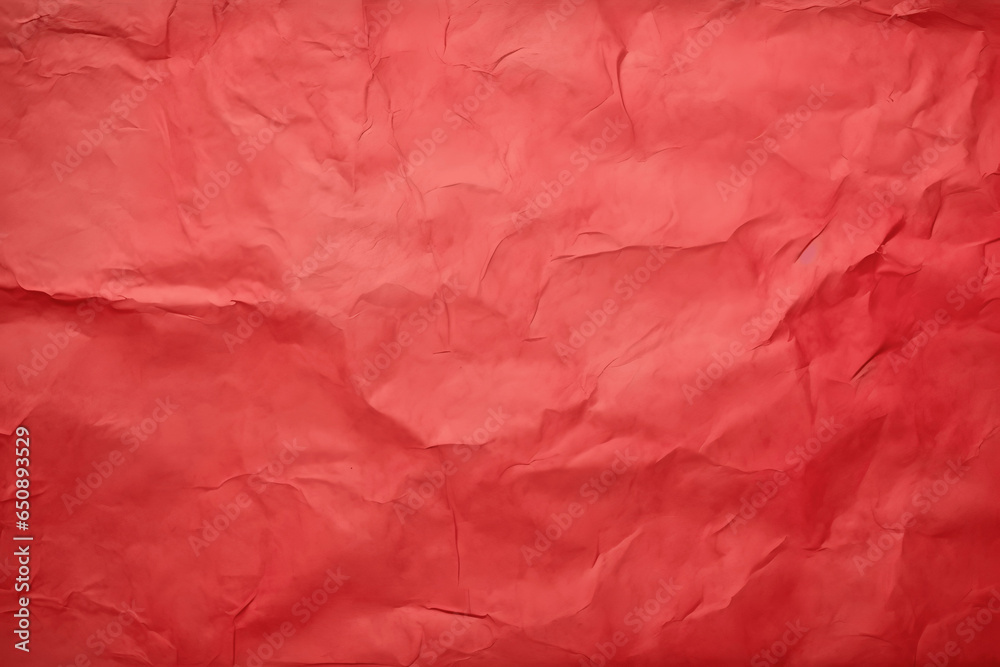 Fototapeta premium Die Textur von rotem Papier zerknittert - Hintergrund für verschiedene Zwecke