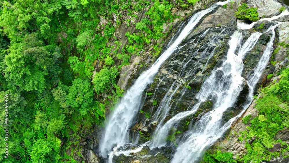 Khlong Lan Waterfall : Experience the beauty and serenity of impressive natural wonder. It's a must-visit destination for anyone exploring the natural treasures of Thailand. Aerial view. 4K.
Khlong Lan Waterfall : Experience the beauty and serenity of impressive natural wonder. It's a must-visit destination for anyone exploring the natural treasures of Thailand. Aerial view. 4K.