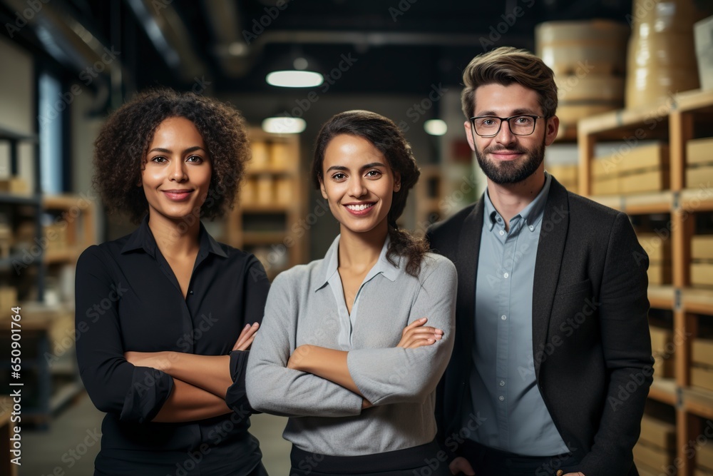 diverse business colleagues with arms crossed diverse business colleagues with arms crossed