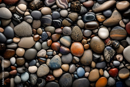 In this super realistic close-up, beach stones become works of art, each bearing the marks of time's patient caress