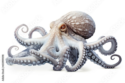 Octopus on a white background | Generative AI