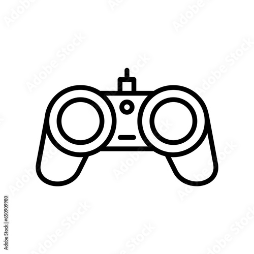 Stick consol game emulator line icon vector design template and ilustration with editable stroke