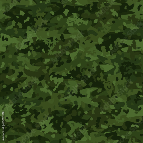 Jungle style camouflage seamless pattern. Shapes of foliage and branches