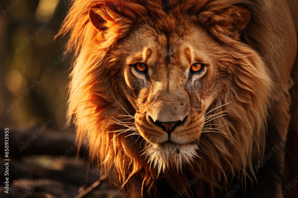 Fototapeta premium Angry lion