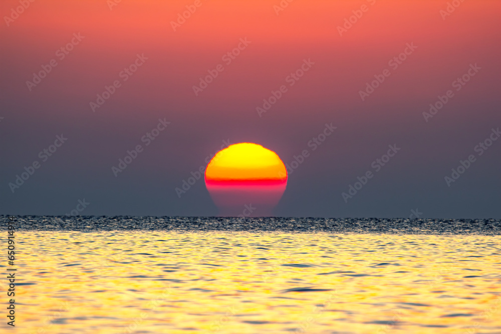 Dawn and sunset over the sea. landscape in nature Dawn and sunset over the sea. landscape in nature