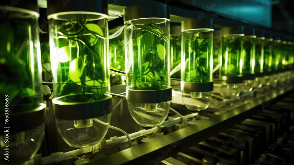 Detailed image of a continuousflow photobioreactor used for algae ...