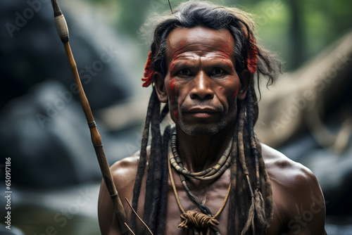 North sentinel tribal warrior