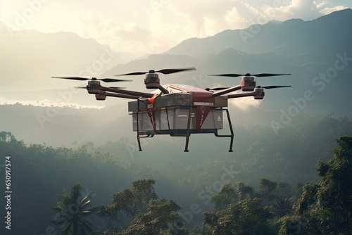 Aerodrone delivering medical supplies to remote areas, improving access to healthcare