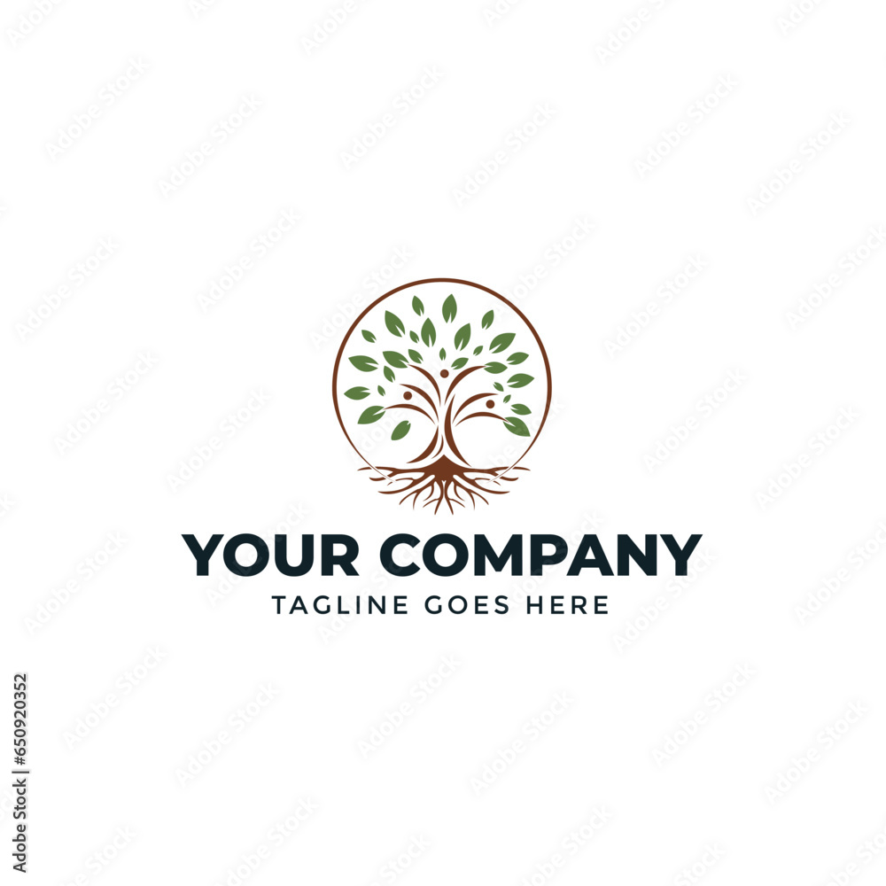 wellness tree logo design