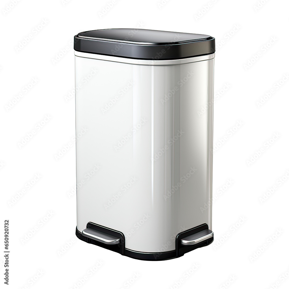 mockup of dustbin of white background