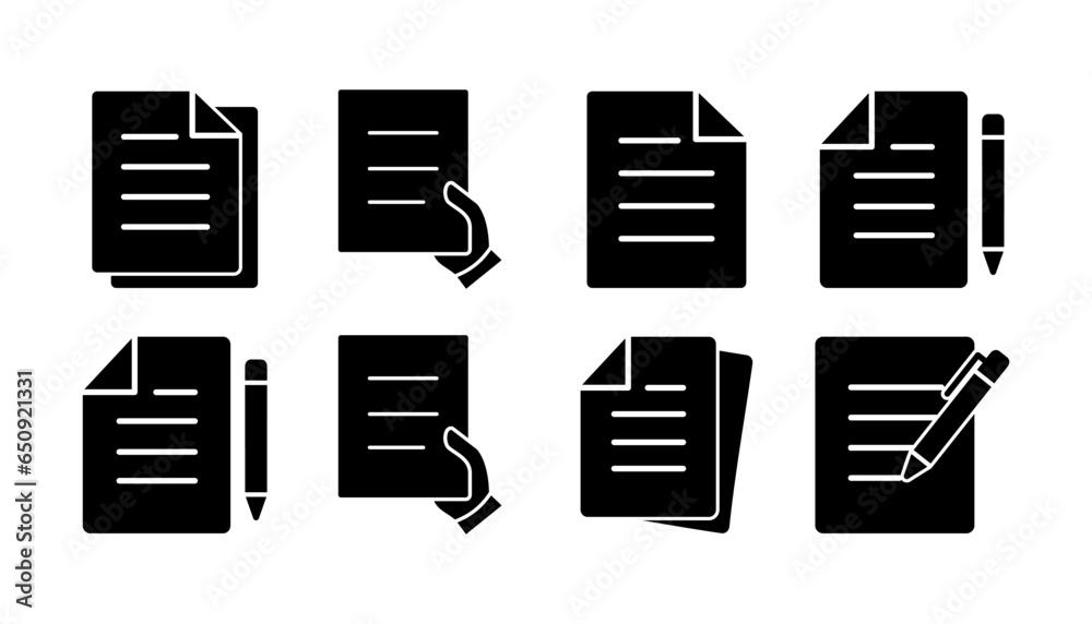 Document icon vector. Paper icon. File Icon Document icon vector. Paper icon. File Icon