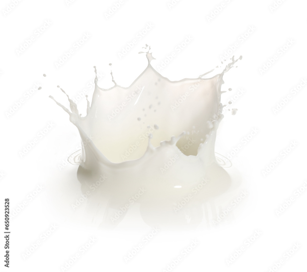 Splash of fresh milk on white background Splash of fresh milk on white background