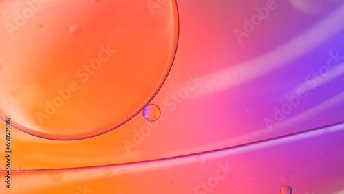 Pastel color bubble for background. Orange background of oil drop.