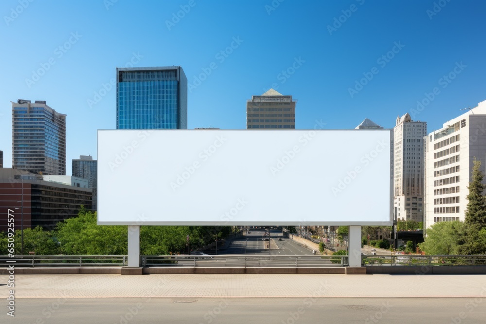 Advertising banner in the city. Mockup or copy space for text Advertising banner in the city. Mockup or copy space for text